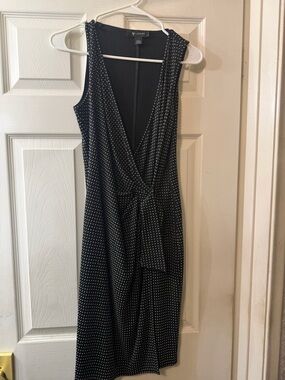 St. John Black studded Dress with slit. Size 4